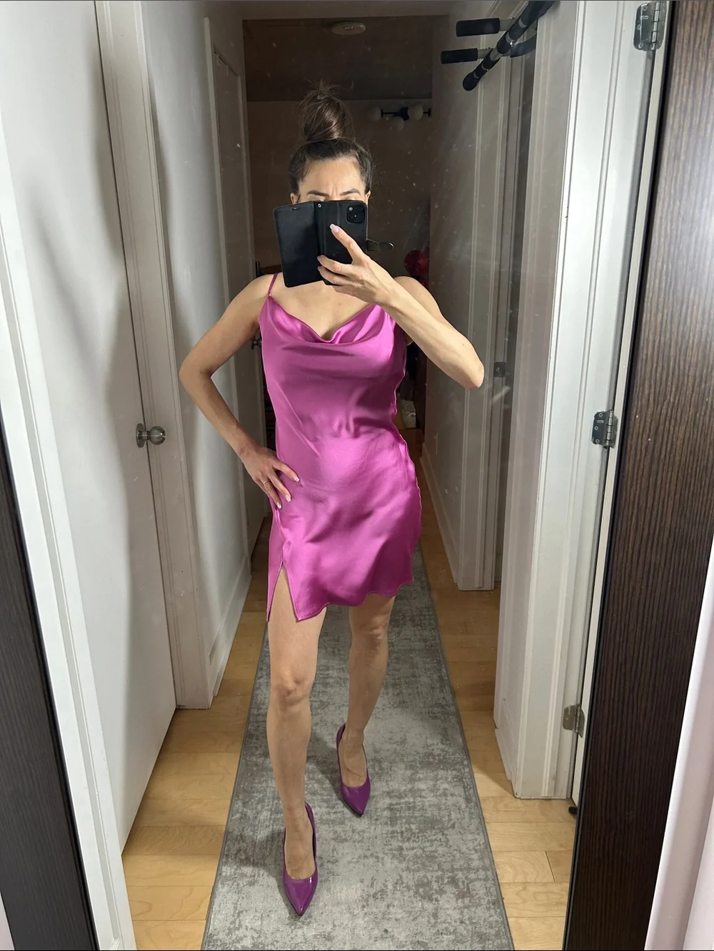 dynamite satin dress Sage Satin Midi Dress Pink